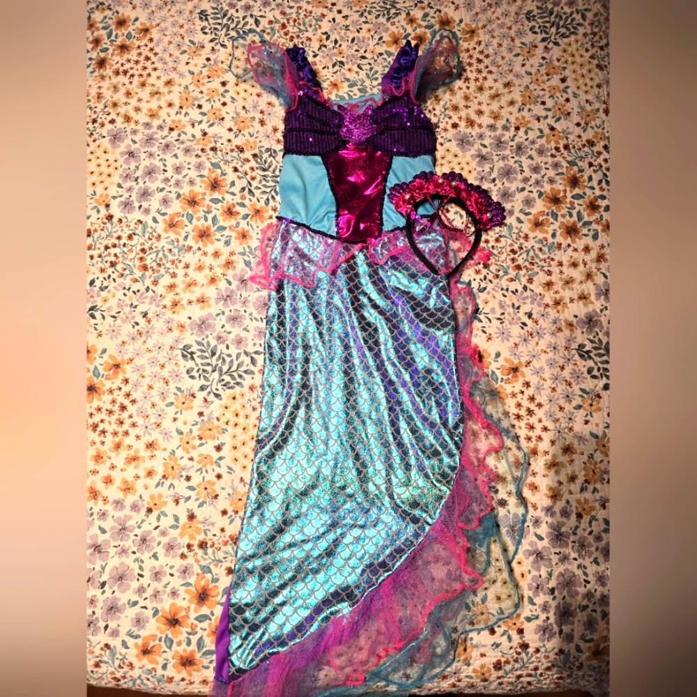Halloween Mermaid Costume with Headband